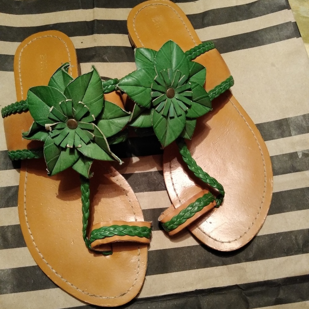 Summer green sandals